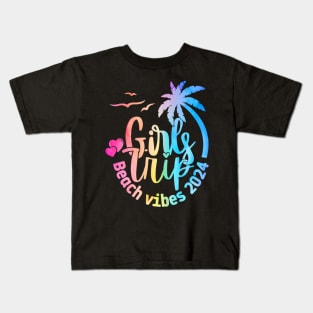 Girls Weekend Women Girls Trip Beach Vibes 2024 Kids T-Shirt